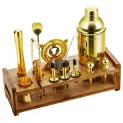 Gold 24-Piece Cocktail Shaker Set,Perfect Home Bartending Kit for Drink Mixin...