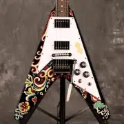 Epiphone/Inspired by Gibson Custom Jimi Hendrix Love Drops Flying V Ebony