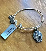 Alex and Ani SNOW GLOBE Bracelet Silver CHRISTMAS NEW