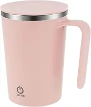 Electric Self Stirring Mug 1200mAh Rechargeable Automatic Mixing Mug Stainless Steel Magnetic Stirring Cup Reusable Self Mixing Coffee Cup Portable Auto Stirring Mug for Home Office Coffee Milk