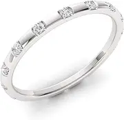 [Diamondere] Natural and Certified Gemstone Wedding Ring in 14k Solid Gold | 0.42 Carat Full Eternity Ring for Women, US Size 4 to 9