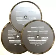 3pk 10” Wet Tile Saw Blade for Granite Stone Porcelain Continuous Rim