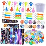 Pllieay 110pcs Outer Space Party Bag Fillers for Kids, Space Bouncy Balls
