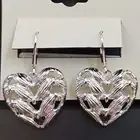 NAPIER Romantic Silver J’Adore Heart Cut-Out Drop Earrings**NEW!