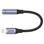 Unitek M1208A Lightning to 3.5mm Headphone Jack Adapter. Support Hi-Fi Audio, Compatible with OMTP andCTIA Jack. Space Grey [M1208A]