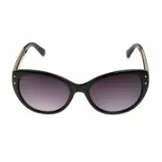 FOSTER GRANT SUNGLASSES 100% UVA/UVB GLOSSY BLACK WITH GOLD TRIM 810224 SR24510