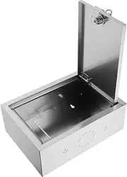 BESPORTBLE Box Wall Mounted Milk Container Silver Package Drop Case Milk Package Boxes Stainless Steel Drop Case for Packages