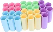 TEHAUX 20pcs Paper Tube Material Craft Tubes Paper Tube Crafts Packing Tubes Colorful Tissue Paper Cardboard Paper Tubes Round Kraft Tubes Bulk Toys for Kids Child Self Made