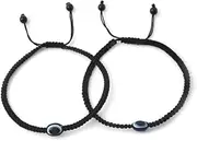 [TreegoArt] Latest Trend Evil Eye Charms Black Thread Adjustable Anklet For Womens - Pack Of 1 Pair Anklet For Womens, Adjustable, Cotton, Cubic Zirconia