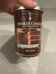 Yankee Candle Chocolate Layer Cake 22 oz. Original Large Jar Candles, 2 Wick New
