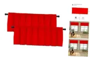 2 Panels Christmas Green Curtain Valances for Kitchen Windows - Short Curtains