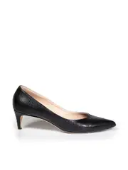 Weekend Max Mara Black Leather Lizard Embossed Dinda Pumps