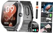 Curve Military Smart Watch for Men(Answer/Make Call), 2.01" 2.01 Inches black