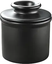 Butter Bell - The Original Butter Bell Crock by L. Tremain, a Countertop French Ceramic Butter Dish Keeper for Spreadable Butter, French Ceramic Butter Dish Keeper, Specialty (Matte Black)