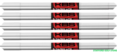 KBS $-Taper Lite Chrome Iron Golf Clubs Shafts .370 Tip 115g Stiff-Flex Set of 5