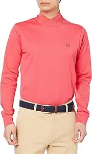 [ST ANDREWS] 042-3166201 Men's Long Sleeve High Neck Shirt (One Point Popcorn) / Golf Inner Shirt, 090_Pink, LL