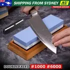 1000/6000 Grit Dual Whetstone Knife Sharpening Stone Water Wet Stone Sharpener A
