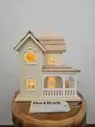 Plow And Hearth Light Up Wooden Bird House NWT