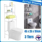 3 Tiers Toilet Shelf Bathroom Rack Over Laundry Washing Machine Storage Shelves