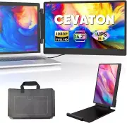 14.2” Laptop Extender FHD Portable Monitor, IPS/Stand/Plug & Play/Mac/Win/Chrome