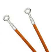 Orange Stainless Steel Front Brake Line Kit - 5 Lines Galfer FK003D664-5-ORG