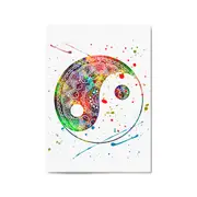 Yin Yang Mandala Calming Yoga Buddist Wall Art #1