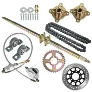 For ATV Quad Buggy Go Kart 44" Rear Live Axle Kit Wheel Hub Sprocket Brake Disc