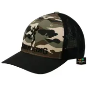 NEW BROWNING BRANDED MESH BACK FLEX FIT HAT BALL CAP BUCKMARK LOGO CAMO SM/MD