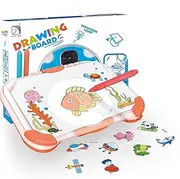 Drawing Projector for Kids, Light Up Tracing Pad with 64 Cartoon Patters and 6 Color Brushes, Educational Doodle Board Gifts for Boys Girls (Orange)