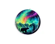 Bear Needle Minder, Bear Cross Stitch Needle Minder, Northern Lights Needle Mind