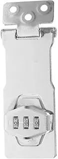 LOORGVEL Mechanical Password Rotary Hasp Lock Keyless Combination Lock for Cabinets Refrigerators Barn Doors Durable Design for Enhanced Security Reliable Locking