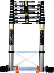 Telescoping Ladder Multi Purpose Aluminium Extension Ladders with Stabilizer Bar Warm as Ever