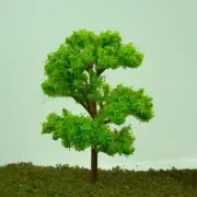 24 pcs 1:48 Scale Green Tree Models Doll's House Garden Decor Kids Toys Supply