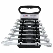 TRAX 7 Piece Whitworth Ring & Open End Spanner Set Made in Taiwan 1/8" - 1/2"