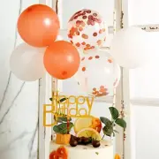 GOLD RED WHITE CLEAR Mini Balloons Garland CAKE TOPPER Set Wedding Decorations
