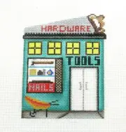 Patti Mann Village Hardware Shop Handpainted Needlepoint Canvas
