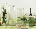 直筒圓柱形玻璃花瓶透明直徑8-12-15-20-25-30厘米 玻璃瓶魚缸