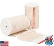 2 Pack 3" Premium Elastic Bandage Wrap, Reusable Hook and Loop Compression Wr