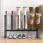 Metal Boot Rack for 6 Pairs Invertered Shoe Rack Organizer for Entryway Closet