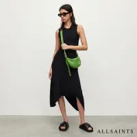 在飛比找momo購物網優惠-【ALLSAINTS】GIA 無袖棉質羅紋不對稱中長版洋裝-