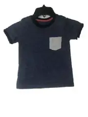 Carters Boys 3t Short Sleeved Navy T-shirt Colorblocked Gray Blue Ringer Tee NWT