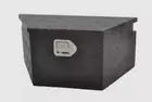26"W X 15-1/2"H X 11-1/2"D Aluminum Tool Box Truck Tongue Trailer Storage Black