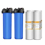 2Pack 20 Inch Whole House Water Filter Housing System 4PCS 20" x4.5" CTO Carbon