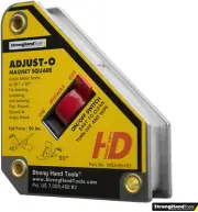 Strong Hand Tools, Heavy Duty, Adjust-O Magnet Square, 65lbs, On/Off Switches
