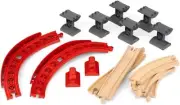 BRIO World Ascending Curves Wooden Train Track Pack for Kids Age 3 Years Up - Co