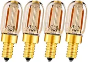Ruiandsion E12 LED Bulb 1W Night Light 12-24V Chandelier Pendant Dimmable Candelabra Refrigerator Lights Freezer Fridge Lamp Bedroom Wall Sconces, Yellow 2200K (Pack of 4)