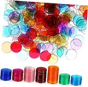 Milisten 300 Pcs Bingo Chips Set Colorful Counting Round Markers for Classroom Carnival and Party Games