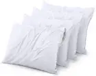 Waterproof Queen Size Pillow Protectors Zippered (4 Pack, White), Dust Mite and