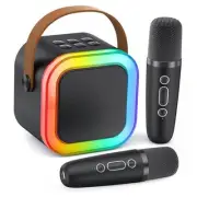 Karaoke Machine for Kids Adults, Portable Bluetooth Mini Karaoke Microphone