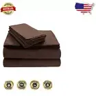 Warm & Soft 5 oz Flannel Extra Deep Pocket Twin Sheets - Chocolate Color